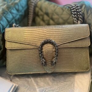 Gucci Dionysus bag - Metallic gold Lizard